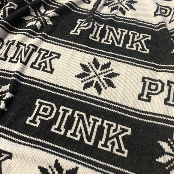 VS PINK Holiday Sleep Dress Shirt Fair Isle Large - Picture 5 of 10